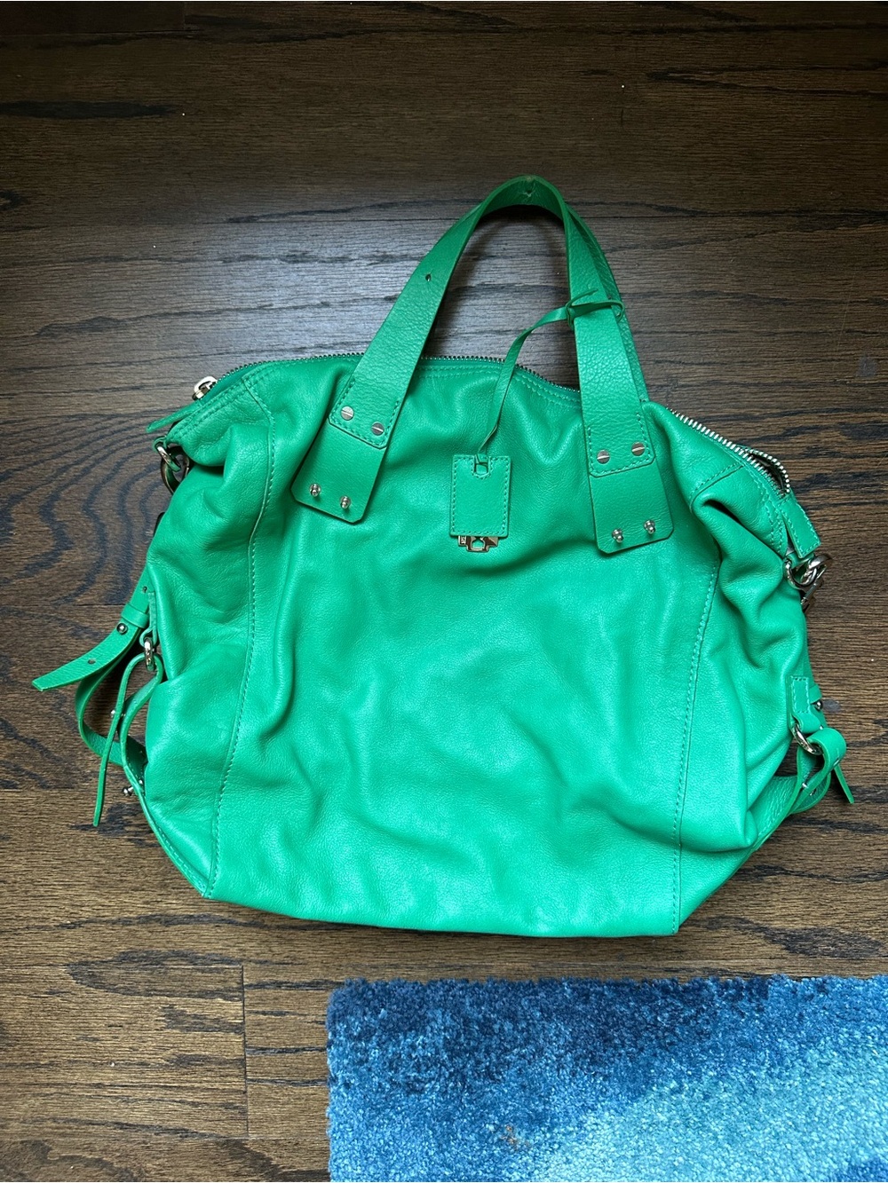 Alexander McQueen Green Leather Tote Bag